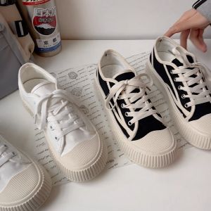 รองเท้าผ้าใบคุณภาพสูง ผู้หญิงรองเท้าส้นเตี้ยสไตล์ เกาหลีรองเท้า แฟชั่น รองเท้าผ้าใบ ผู้หญิง รองเท้าผ้าใบลำลอง 35-40