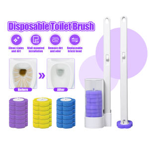 แปรงขัดชักโครก แปรงขัดห้องน้ำใช้แล้วทิ้ง แปรงขัดห้องน้ำ แปรงขัดส้วม พร้อมแผ่นน้ำยาในตัว ที่ขัดห้องน้ำ แปรงล้างห้องน้ำ