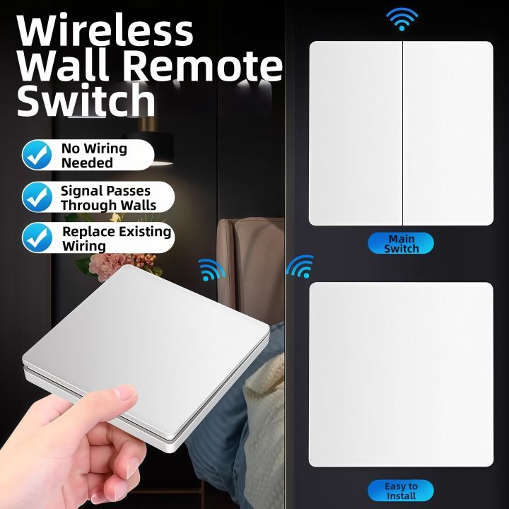 Wireless Remote Smart Dual Control Switch Panel 220V | Lazada PH