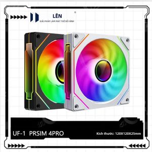UPSIREN UF-1 PRISM 4 PRO 12cm ARGB RGB Quạt Khung Máy Tính Làm Mát Yên Tĩnh 12V Khối Lượng Không Khí Lớn 600-1500RPM Với Đầu Nối 4 Chân