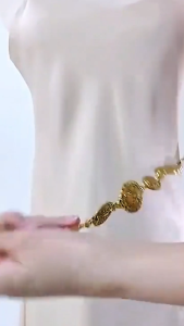 Women Metal Waist Chain Bohemian Retro Body Jewelry Adjustable Belly Belt Alloy Decor for Party Dress Western Cowgirl Outfit