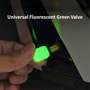 [Only 1 Piece] Night Glowing Car Electric Bicycle Styling Tyre Hub Motorcycle Wheel Decor Tire Valve Caps Tubeless Valve Illuminated Valve Core Cover