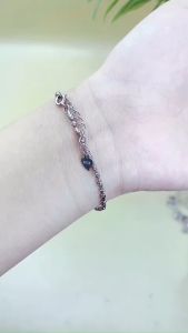 Lắc tay bạc nữ xi bạch kim kiểu bi cà na 2li bạc ý S925 Vòng tay bạc Ý mạ vàng trắng đẹp dành cho phụ nữ rất quyến rũ và sang trọng- KIM LỘC PHÁT LT-10BCN2L