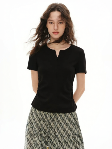 DUSHU | Split Tail Waist Cinching Custom Fit Minimalist Fashion T-Shirts