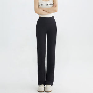 High Waist Straight Leg Fitness Pants Lulu Skinny Version Casual Yoga Pants Women Outerwear Autumn Style Black Wide Leg