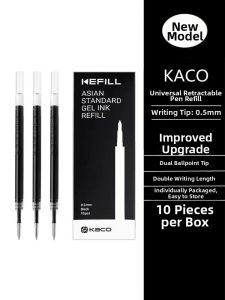 KACO Clickable Dual Bead High Capacity Neutral Pen Refill Quick Dry Black Red Color Business Office Supplies Stationery