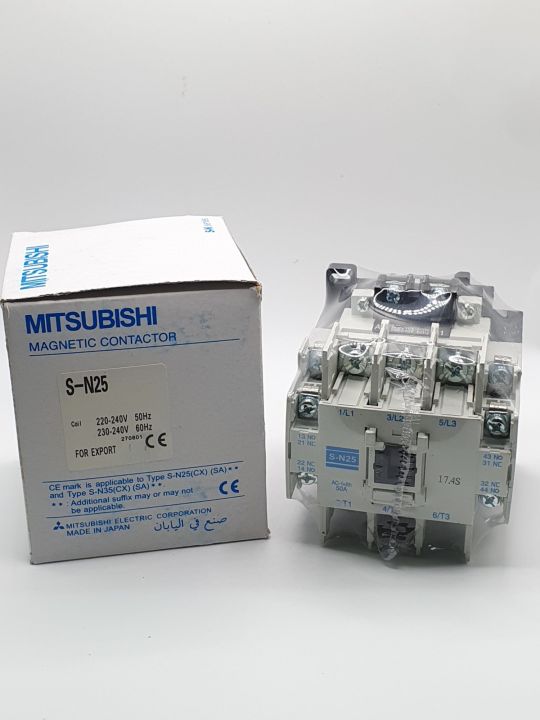 Magnetic Contactor S-N25 SN25 220VAC Mitsubishi 24vac 380vac | Lazada