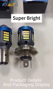 MOTEX 1PCS 360° Projector T19/H4/BA20D Motorcycle Led Headlight 25w Mini Driving Light Spot Lights Hi/Low White Yellow Light