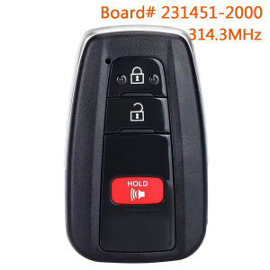 KEYECU 231451-2000 Smart Remote Car Key Fob for Toyota Corolla 2019 2020 2021 HYQ14FBN 314.3MHz 3 Buttons