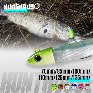 Hunthouse Black Minnow 70mm 7g  Silicone Soft Fishing Lure Artificial Bait Fishing Tackle For Bass Pike Leurre Souple LW216