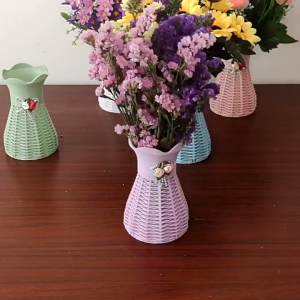 Artificial Flower Decorative Plastic Vase Vases Living Room Dry Flower Rattan Decorative Ornaments
