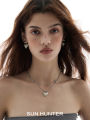Double Layer Abalone Heart Shape Necklace Women's Fashion Jewelry SUN HUNTER Original Design Luxury Spring Summer Sweater Chain. 