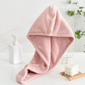 WomenS Quick-Dry Microfiber Headscarves - Hair dry hair cap absorbent hair towel wrap for button-down Thickened Soft Headscarf