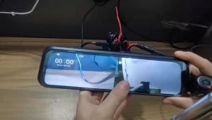 9.66-inch Full Screen Touch Screen Streaming Media Driving Recorder Rearview Mirror HD Night Vision Front and Rear Dual Recording Reversing Image