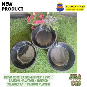 Baskom Reivo 12 Isi per 6 Pcs / Baskom Hajatan / Baskom Selametan Plastik