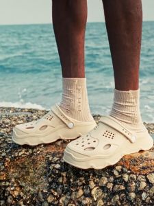 Sandal Mecha Pria Kodok Dewasa Casual EVA Sendal Cowok Slop Hitam Beige Puith Terbaru 40-45