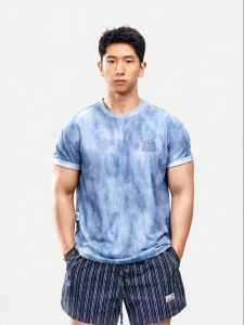 TOMATOPAPA | Tie-Dye Fashion Loose Letter Printed Mens T-Shirt
