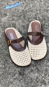 Sepatu Sandal Wanita Jelly Motif Gesper Anti Slip Teplek Fsshion Trendi Bustong Nyaman