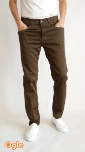 กางเกงขายาวชิโน่ ทรงกระบอกเล็ก ผ้านิ่มยืด ฟอกนุ่ม Slim-fit(สีไม่ตก) Ogle 509201