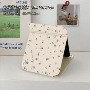 Cute Butterfly Knot Folding Makeup Mirror Portable Desktop Stand Cosmetic Mirror Womens Home Use Compact Travel Mirror