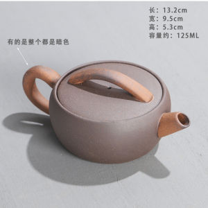 Retro Handheld Wide Mouth Han Tile Pot Clay Tea Brewing Kettle Miniature Chinese Zen Style Tea Utensils Rock Mud Tea Pot