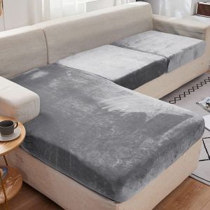 Sofa Cushion Covers Stretch Velvet Sofa Seat Cover Universal Non-Slip Elastic Couch Slipcovers Replacement Furniture Protector