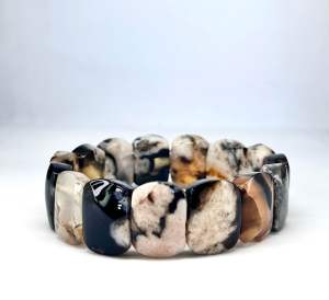 NATURAL BLACK SAKURA BRACELET ( Calming stone )