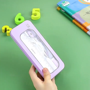 Bộ dụng cụ hình học thước kẻ ê-ke compa - hộp đựng an toàn chắc chắn mới nhất 2025