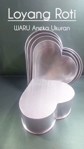 PROMO HARGA CETAKAN LOYANG KUE WARU MOTIF HATI BAHAN ALMUNIUM