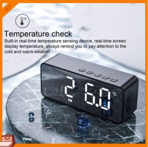 🎧【Ready stock】FREE Shipping+COD🎧 G50 Wireless Bluetooth Speaker with FM Mini Card Mirror Alarm Clock Audio Stall Receiving K Voice Prompt