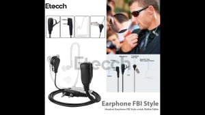 Earphone FBI Style Air Duct untuk Walkie Talkie  - Black