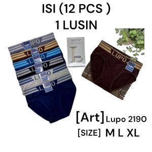 (12PCS) LUPO SPORT Art 2190 CD Celana Dalam Pria Segitiga Premium
