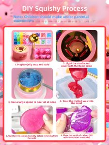Girls DIY Craft Making Material Kit Jelly Wax