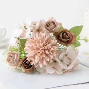 Artificial Flowers Silk Roses Home Room Vase Table Bonsai Festival Outdoor Garden Wedding Wreath Bridal Bouquet DIY Gifts Decora