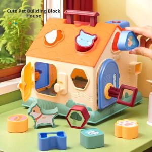 TAOZIAWA | Early Education Shape Matching Multifunctional Busy House Cube Table