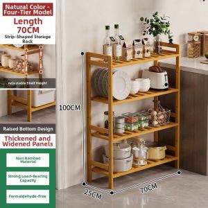Bamboo Multi-level Narrow Space Storage Shelf