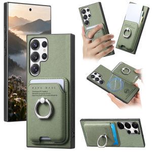 Anti Slip For Magsafe Case With Magnetic Card Holder For Samsung Galaxy S27 S26 S25 S24 S23 S22 Ultra Plus FE Edge Wallet Cover