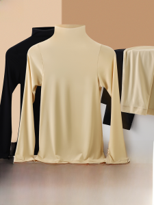 Miiow | Warmth Cat Person Skin Care Base Shirt Women Autumn Winter 37 Degree Constant Temperature Half High Collar Hyaluronic Acid Moisturizing Beauty Clothes