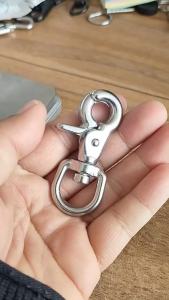 65mm Swivel Trigger Snap HookStainless Steel 316 Swivel Trigger Clip Hook for Cages Dog Leash Flag Pole Bag Key Ring