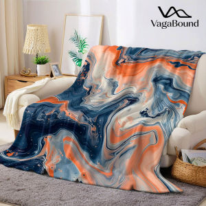 Navy Ink Flannel Blanket Warm Soft Halloween Christmas Decorative Couch Warm Cozy All-Season Gift