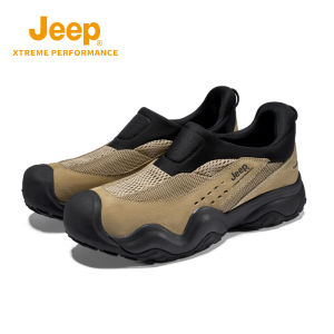 Jeep | Jeep Mens Outdoor Hiking Shoes Lightweight Breathable Slip-On Mountain Climbing Shoes Durable Anti-Slip Casual Leisure Shoes