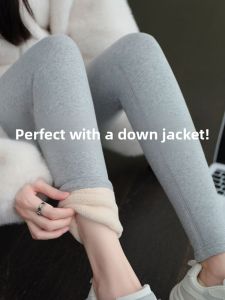 MiiOW | Womens High-Waist Fleece-Lined Extra-Thick Thermal Trousers Cotton Polyester Blend Winter Warm Elastic Leggings Pants