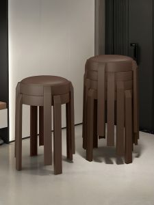 ZHUSHANXIA | Padded Stackable Durable Round Stool