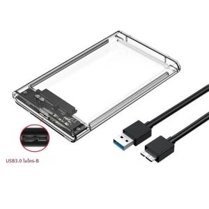 2.5 นิ้ว HDD SSD SATA TO USB 3.1 ประเภท C 4TB โปร่งใสฮาร์ดไดรฟ์ภายนอกใช้งานร่วมกับ UASP SATA III แล็ปท็อป