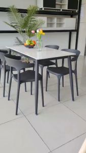 F&F :Topaz Stone dining table/meja makan 4 kerusi /set meja makan/ dining table set/dining table