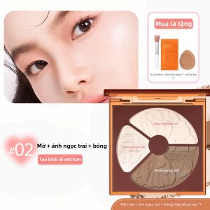 Lucenbase | Bảng Phấn Highlight Bóng và Contour 3-trong-1