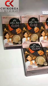 Bột Ngũ Cốc 5 loại hạt Đậu Đen Hạnh Nhân Hạt Óc Chó Damtuh Hàn Quốc Date mới Hộp lớn 50 gói CHIKOREA