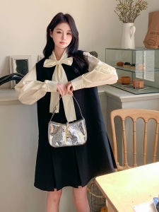 Spring Autumn 2025 New Style Slimming Shirt Vest Dress Set Womens High-End Sensation Small Fragrance Wind Casual A-Line Skirt