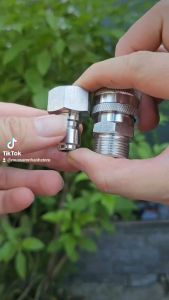 Khớp Nối Nhanh 3/8 Inox Cái Ren Ngoài Đực Ren Trong 22mm Dùng Cho Vòi Dây Máy Rửa Xe