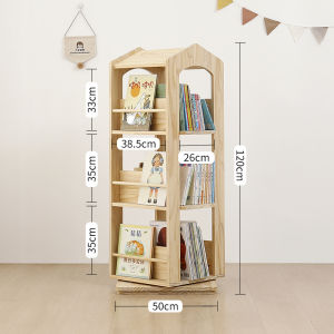 XIAOHUAMEIMEI | 360 Degree Rotating Bookshelf for Living Room Kids Reading Area Toy Display